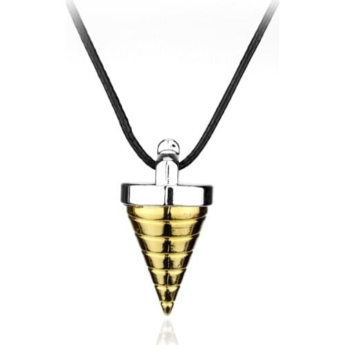 Gold Core Drill Figure Pendants Necklace Tengentoba Gulenlagan Kinon Tengen Toppa Gurren Lagann Choker Jewelry Gift