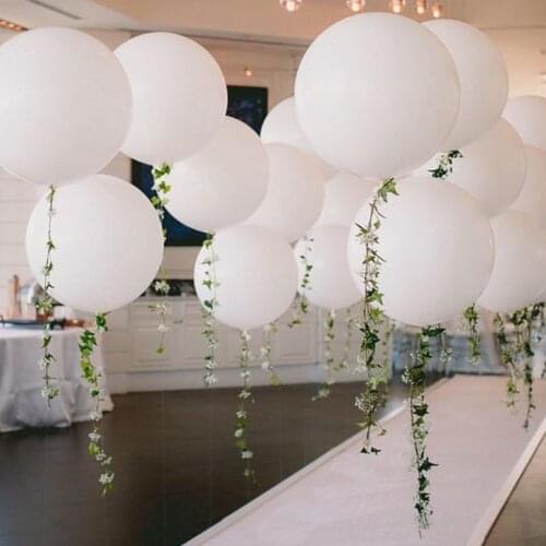 Beautiful Wedding Balloons 5/10/12/18/36 inch Latex Round Mini Jumbo White Balloon Arch Decoration Baby Shower Party Supplies