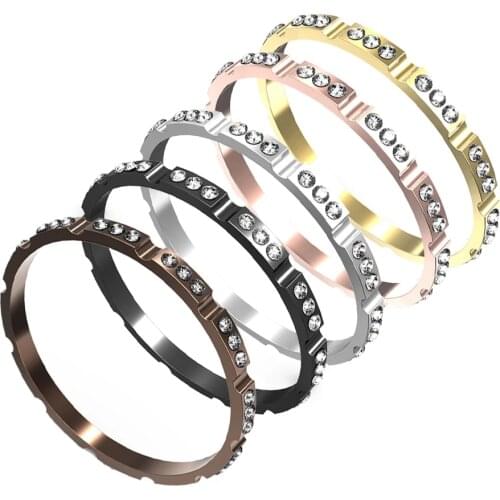Legenstar Full Zircon Inner Filled Rings Women Aluminum Stainless Steel Base Accessories Interchangeable Ring Bague Korean