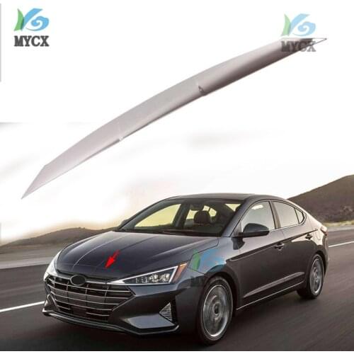 HOT FOR Hyundai Elantra 2019 2020 Car Styling ABS Chrome Front Hood Lid Molding Strip Cover Trim Auto Accessories