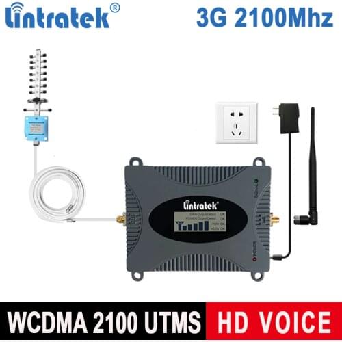 Lintratek LCD Display Signal Repeater 3G 2100MHz Booster Mobile Phone Amplifier UMTS 2100MHz Band 1 Celluar Cell Phone Booster
