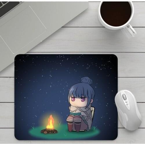 Small Square Mouse Pad With Cartoon Pattern of Laid-Back Camp Gaming Computer Table Mousepad Gamer Desk Mat For Office Stitch