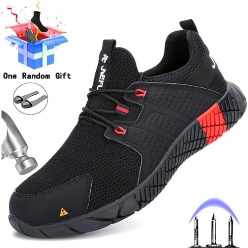Brand Work Safety Shoes For Men Indestructible Work Sneakers Steel Toe Shoes Puncture-Proof Boots Men Work Shoes Male Footwear