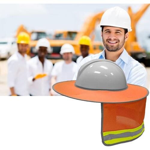 2019 NEW Hard Hat Sun Shade Neck Shield Sun Protection With Reflective Strip and High Visable Mesh Design For Hardhats/Helmet