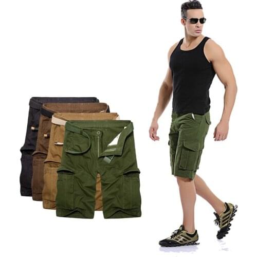 New Mens Tactical Shorts Multi-Pocket Military Male Cargo Shorts 2020 Summer Cotton Casual Mens Camouflage Straight Short Pants