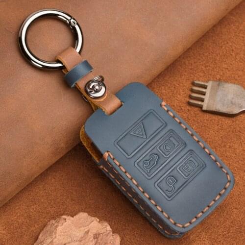 New Leather Smart Key Case Cover Fit for Land Rover LR4 Range Rover Sport Freelander 2 Discovery Jaguar E-Pace XF XJL XK XE XJ