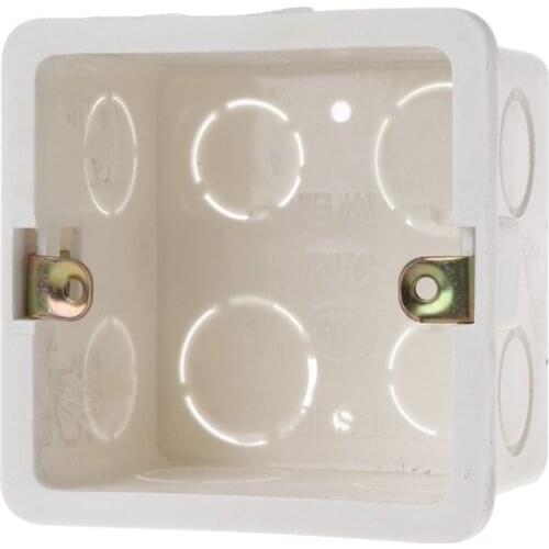 80x80 PVC Junction Box Wall Mount Cassette For Switch Socket Base Switch Bottom Box Electrical Box Accessories