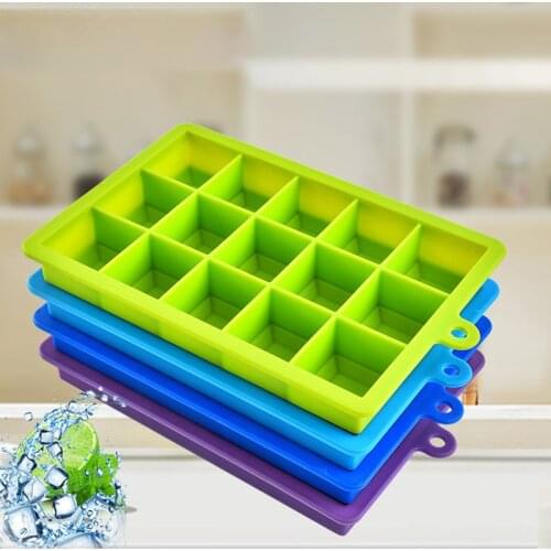 Silicone Ice Cube Mold With Lid Ice Cube Tray Whiskey Cocktails Chocolate Drink Ice Cream Maker Kitchen Tools Accessories