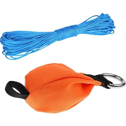 250g/8.8 oz Outdoor Rock Climbing Tree Arborist Tree Surgeon Throw Weight Bag Pouch + 15m Throw Line Gear Equipment