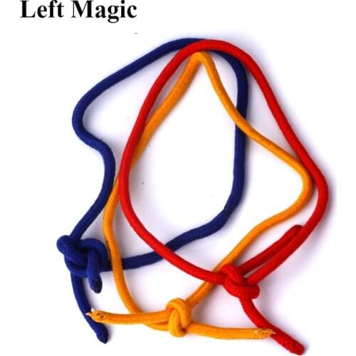 Three Strings Linking Ropes Magic Tricks Red Yellow Blue Magic Rope Close-Up Street Magic Props Illusions Gimmick Accessories