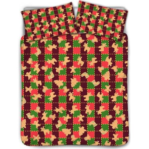 Upetstory Kids Cartoon Christmas Socks Printing Bedrooms Soft Quilt Cover Home Warm Duvet Cover Bed Pillowcase Room Decorations