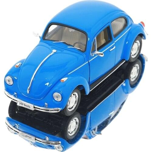 WELLY 1:24 Volkswagen Beetle Alloy Luxury Vehicle Diecast Pull Back Cars Model Toy Collection Xmas Gift