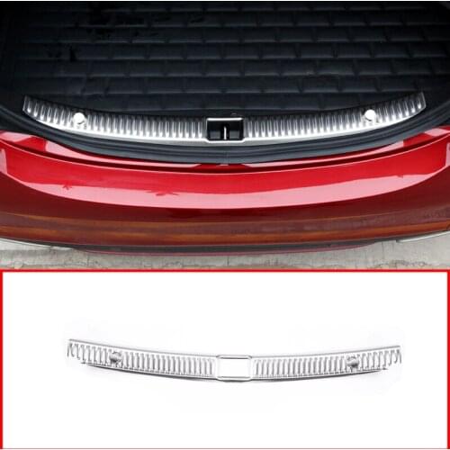 For Mercedes Benz C Class W205 C200 C180 C260 C63 2015-2019 Car Stainless Rear Bumper Inner Sill Plate Protector Cover Trim