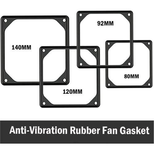 2Pcs 80mm 92mm 120mm 140mm Anti-vibration Silicon Fan Gasket Noise Reducing Silencer Gasket Pad For PC Computer Case Fan