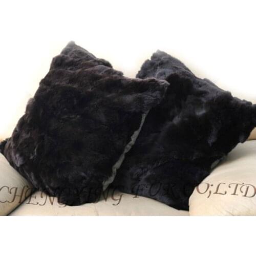 CX-D-25A 40x40cm Cushion Cover Patchwork Rex Rabbit Fur Pillow Cover Home Decor pillows decorative pillowcase