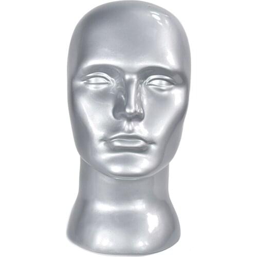 Men Wig Stand Training Head Mannequin Without Ear Male Dummy Head Wigs Earphone Caps Display