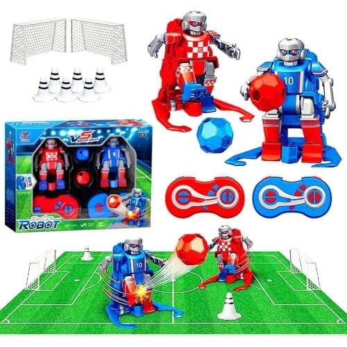 Electronic Toy 2 Pcs 2.4GHz RC Football Robot Toy Wireless Remote Control Two Soccer Robots Game Toys For Kids Family