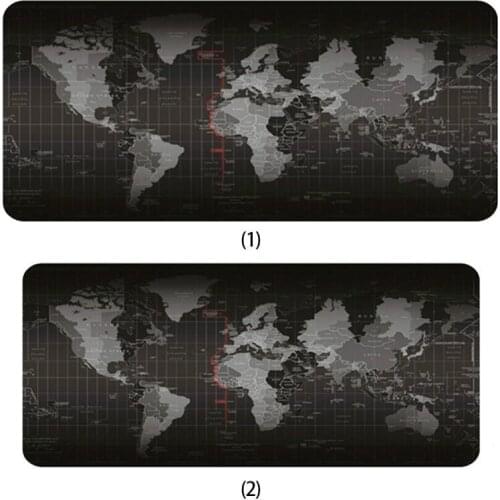 Gaming Mousepad Gaming Mouse Mat Extra Large Mouse Pad Old World Map Anti-slip Natural Rubber with Locking Edge