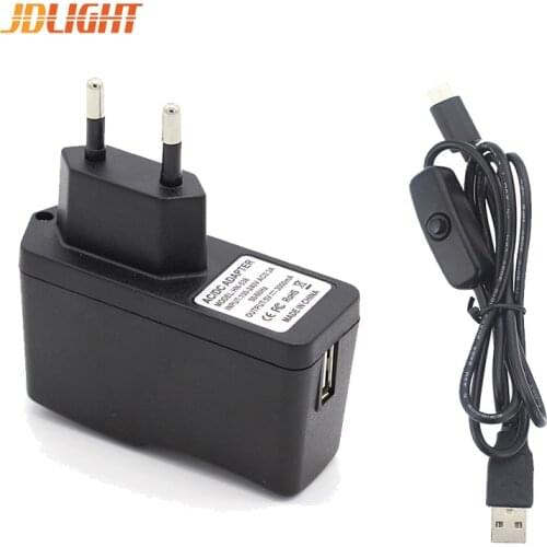 Raspberry Pi 4 USB To Type C Cable AC Power Supply 5V 3A With ON Off Switch Micro USB Cable Charger For Raspberry Pi 4B Cable