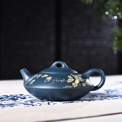 Quality goods all hand chlorite clay ore ink painting request of pot of kung fu tea set a undertakes the teapot