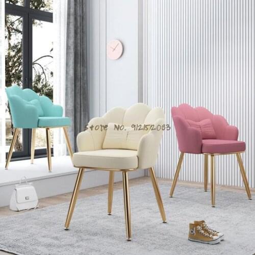 Makeup chair nordic home light luxury dining table and chair bedroom backrest desk chair net red ins nail dressing table stool