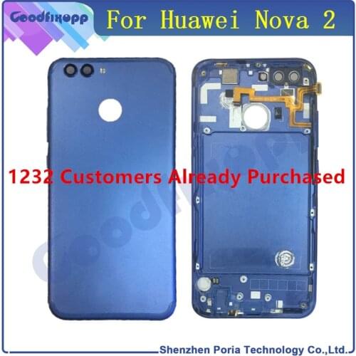 Mobile Phone Housings For Huawei Nova 2 Back Cover Case Rear Housing New Battery Door Back Cover Housing Case For Huawei Nova 2