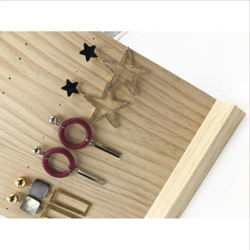 Fashion Wooden Jewelry Display Rack Earrings Organizer Hanging Holder Stand