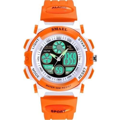 Fashion Smael Top Brand Children Watches For Girls Digital Lcd 50m Waterproof Wristwatches Led Student Gift