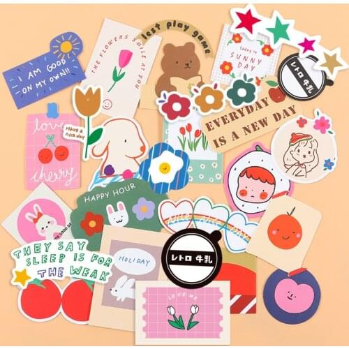 Cartoon Cute Gummy Bear Rabbit Sticker Mobile Phone Decoration Material Waterproof Sticker Student DIY Hand Account Sticker