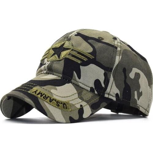 Men Army Baseball Cap Camouflage Outdoor Sports Tactical Caps Unisex US Army Bone Snapback Sun Masculino Dad Hat CP0376