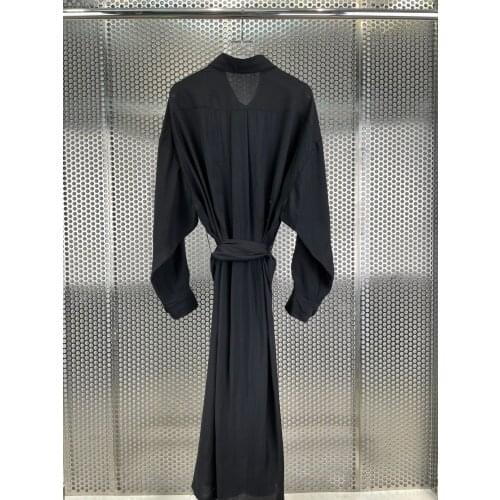 New 2021 Autumn Women Black Long Sleeve Shirt Style Dress For Ladies Gdnz 6.05