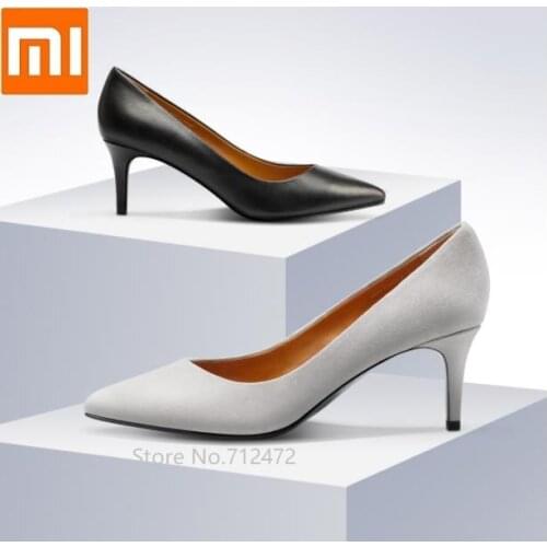 Youpin New Lambskin High heel womens shoes Comfortable Sexy Dress Sweet High Heels Female Sheepskin Shoes Four seasons shoes