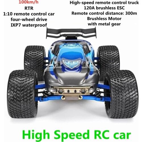 Upgrade 1:10 High Speed ​​RC Vehicle 100km/h Racing RTR Brushless Motor RC Model Toys Off-road Truck Climbing Control Cars