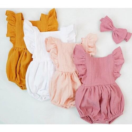 HITOMAGIC Baby Girl Clothes Bodysuits Newborn Baby Clothes Summer Bodysuit Cotton Kids Clothing One-Piece Jumpsuit Soft