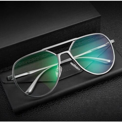 Aluminum Oversized Glasses Frame Men Women Computer Blue Light Blocking Glasses Optical Myopia Eyeglasses Frames Clear Eyewea
