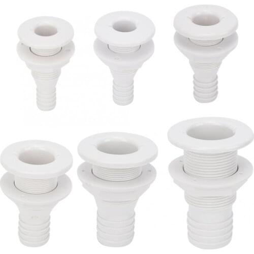 Plastic Thru Hull Bilge Fitting for Bilge Pump Drain Vent Aerator Hose Fitting of Boat Marine Yacht Sail RV Truck