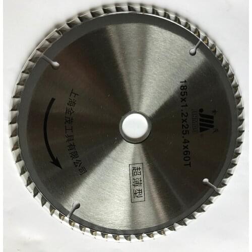Free shipping good quality thin kerf 185*1.2*25.4*60T TCT saw blade for thin wood/timber cutting home decoration using