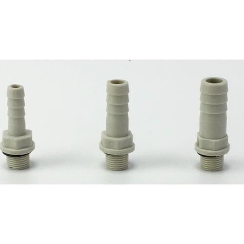 6Pcs 1/8" Thread To 6mm 8mm 10mm Plastic Barb Straight Flexible Hose Connectors