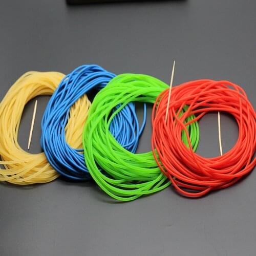Diameter 2mmRubber Line Solid Elastic Rubber Line High Quality Natural Green Blue Clolor And Red Color Fishing Rope