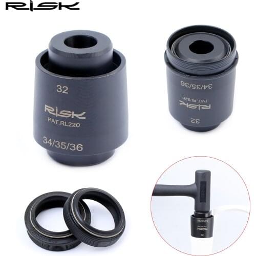 RISK 4 in 1 Mountain Bicycle Front Fork Dust Seal Tool MTB Bike Suspension Front Fork Oil Seal Tool For Inner Tube 32/34/35/36mm