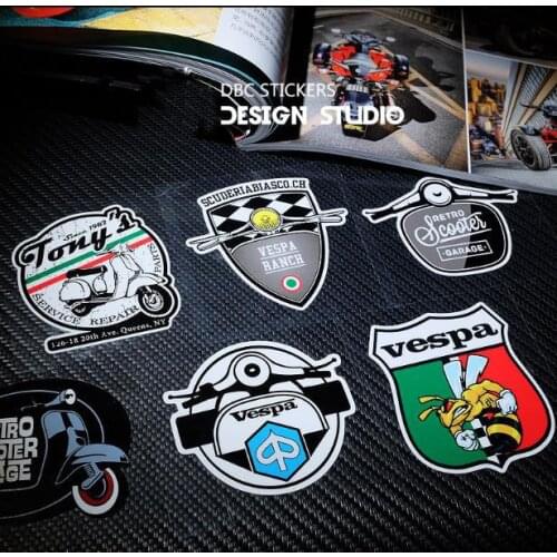 Reflective Vespa Racing Scooter Stickers Motorcycle Sticker Vinyl Decals Racing car Styling For PIAGGIO VESPA Motorbike