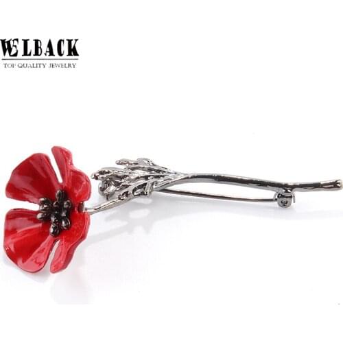 WELBACK Elegant Flower Brooch Pin Crystal Costume Jewelry Clothes Accessories Jewelry Brooches For Wedding All-match