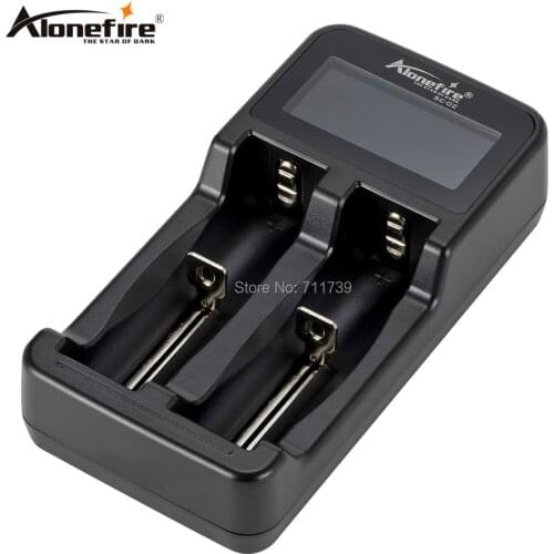 AloneFire SC-02 18650 18500 Battery Charger For Li-ion Ni-MH Ni-CD 10440 14500 16340 AA AAA AAAA 3.7V 1.2V LCD Battery Charger