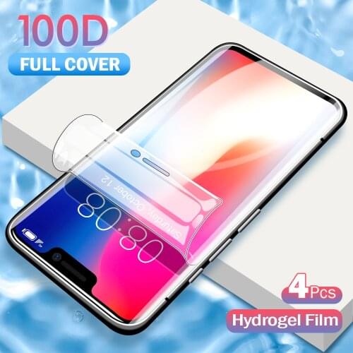 100D Protective Hydrogel Film on the For iPhone 11 Pro Max XR X XS 6 6s 7 8 Plus Full Cover iPhone Xs Max Soft Screen Protector