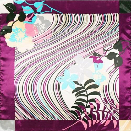 2018 25colors 90cm*90cm Luxury Brand Chain Print Silk Scarf For Women Headscarf,New Hijab Twill Square Scarf Shawl Female Wraps