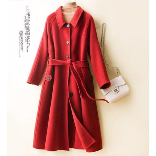 100% Wool Coat Women Autumn New Slim Fashion Jackets for Women 2021 Ladies Woolen Coats Womens Clothes Casaco Feminino WPY4023