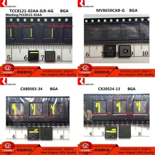 1pcs TCC8121-02AA-ILR-AG TCC8121-02AA TCC8121 MV8650CAB-G MV8650CAB MV8650 CX80503-34 CX80503 CX20524-13 CX20524 100%New origina