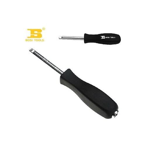 150mm 1/4" Drive Rotary Handle with Black Rubber Coated Handle