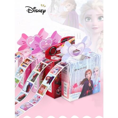 200 Sheets In a Box Disney Cartoon Stickers Disney Frozen 2 Elsa Anna Princess Sofia Cars Pony Children Removable Stickers Toys