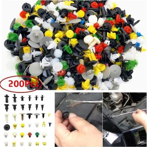 200 Pieces Of Plastic Car Body Thumbtacks, Rivet Fasteners, Screwdriver Molding Decorative Holders Z9P3